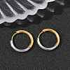 304 Stainless Steel Two Tone Hoop Earrings EJEW-P313-02C-G-3
