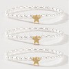 3Pcs Synthetic Non-magnetic Hematite & Imitation Pearl Beaded Stretch Bracelet Sets for Women DB0694-3-1