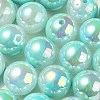 UV Plating Rainbow Iridescent Opaque Acrylic Beads OACR-C007-01B-1