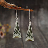 Print Alloy & Epoxy Leverback Earrings FS-WG26850-01-2