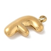 304 Stainless Steel Initial Pendants STAS-S186-12F-G-2