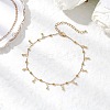 304 Stainless Steel Satellite Chains Anklets AJEW-AN00690-1