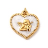 304 Stainless Steel Enamel Pendants STAS-B093-05G-01-1