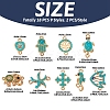18Pcs 9 Styles Alloy Connector Charms FIND-TA0002-21-3