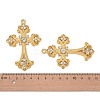 Alloy Rhinestone Cross Big Pendants LS-ALRI-1475-G-RS-4