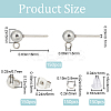 150Pcs 202 Stainless Steel Ball Stud Earring Findings STAS-SP0001-52C-P-2