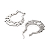 Non-Tarnish 304 Stainless Steel Hoop Earrings EJEW-P271-08P-2