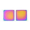 Ion Plating(IP) 304 Stainless Steel Stamping Blank Tag Pendants STAS-I311-16B-RC-1