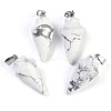 Natural Howlite Gemstone Pointed Pendants G-K384-01P-04-1