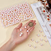 200Pcs Floral Printed Porcelain Beads PORC-ME0001-09-3