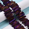 Natural Quartz Crystal Points Beads Strands G-K181-B18-4