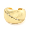 Clear Cubic Zirconia Wide Open Cuff Ring RJEW-L121-014G-2