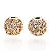 Rack Plating Brass Cubic Zirconia Beads LS-ZIRC-S001-6mm-A02-3