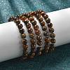 Natural Tiger Eye Bead Stretch Bracelets X-BJEW-K212-B-028-3