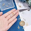 201 Stainless Steel Laser Cut Pendants STAS-UN0013-47-2