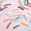 4 Sets Iron Snap Hair Clips AJEW-SC0003-37A-01-4