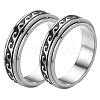 Non-Tarnish Stainless Steel Rotating Finger Ring LS-PW-WG33260-12-1
