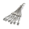 Tibetan Style Alloy Curb Chain Tassel Big Pendants LS-FIND-K013-01AS-02-2