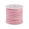 3x1.5mm Pink Flat Faux Suede Cord X-LW-R003-9-2