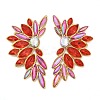 304 Stainless Steel Glass Stud Earrings for Women EJEW-M095-10G-02-2