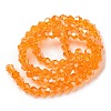 Transparent Electroplate Glass Beads Strands GLAA-F029-4mm-C23-2