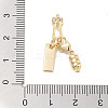 Brass Micro Pave Clear Cubic Zirconia Clasps KK-C051-52G-3