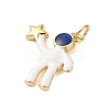 Rack Plating Brass Enamel Pendants KK-S372-08G-2