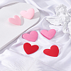 3 Pairs 3 Colors Acrylic Stud Earrings EJEW-LP0001-93-3