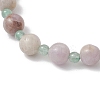 Natural Green Aventurine and Amethyst Beaded Bracelets for Women BJEW-JB11932-03-4