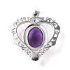 Natural Amethyst Pendants G-I322-04P-03-3