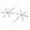 Christmas Snowflake Glass Dangle Earrings EJEW-TA00507-2