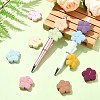 22Pcs 11 Colors Flower Food Grade Eco-Friendly Silicone Focal Beads SIL-CJ0002-56-6
