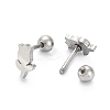 201 Stainless Steel Barbell Cartilage Earrings EJEW-R147-39-3