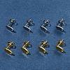16Pcs 2 Colors 201 Stainless Steel Stud Earring Findings with Hole EJEW-FS0001-19-7