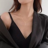Snake Brass Micro Pave Cubic Zirconia Pendant Necklaces NJEW-PH01396-5