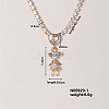 Shiny Family Theme Brass Micro Pave Cubic Zirconia Pendant Necklaces VW3054-1-1
