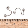 304 Stainless Steel Spiral Cartilage Earrings AJEW-A062-04P-01-5