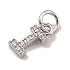 Initial Letter Brass with Cubic Zirconia Charms KK-Q814-26I-P-2