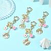 Alloy Enamel Pendant Keychains HJEW-FS00052-04-8