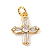 Rack Plating Brass Micro Pave Cubic Zirconia Pendants KK-A200-16G-1