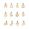 304 Stainless Steel Pendants STAS-BT0001-06G-11