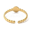 304 Stainless Steel Enamel Open Cuff Rings for Women RJEW-F166-49G-02-3