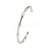 304 Stainless Steel Bamboo Joint Cuff Bangles for Women BJEW-G759-09P-2