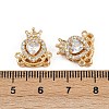 Brass Micro Pave Cubic Zirconia Beads KK-C115-12G-3