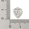 Heart with Evil Eye Rack Plating Brass Clear Cubic Zirconia Pendants KK-P277-14P-3