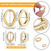 8Pcs 2 Styles Rack Plating Brass Spring Gate Rings KK-BBC0014-15-2