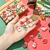 24Pcs 6 Styles Christmas Decorations Theme Opaque Acrylic Bead OACR-YW0004-09-3