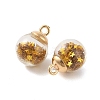 Glass Round Pendants GLAA-P063-01G-02-2