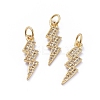 Brass Micro Pave Cubic Zirconia Pendants LS-ZIRC-G163-09G-1
