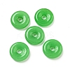 Natural Malaysia Jade Donut/Pi Disc Charms G-G142-01N-1